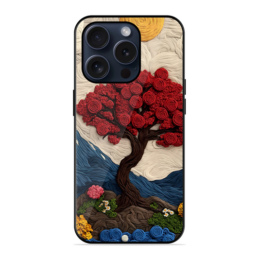 Nature Tree Printed Protective Phone Cover for iPhone 15 Pro