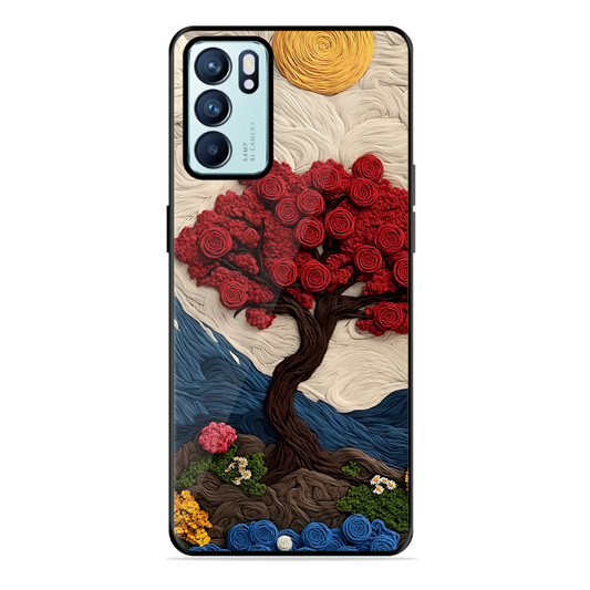Nature Tree Printed Protective Phone Cover for Oppo Reno 6 5G