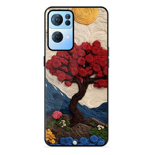 Nature Tree Printed Protective Phone Cover for Oppo Reno 7 Pro 5G
