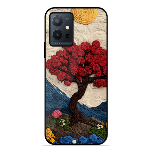 Nature Tree Printed Protective Phone Cover for Vivo T1 5G