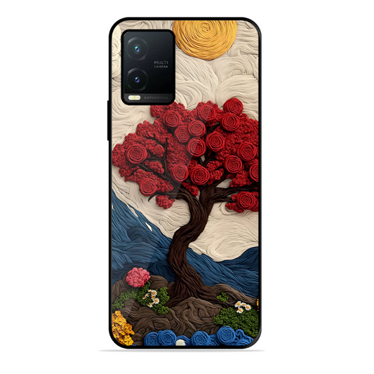 Nature Tree Printed Protective Phone Cover for Vivo T1X