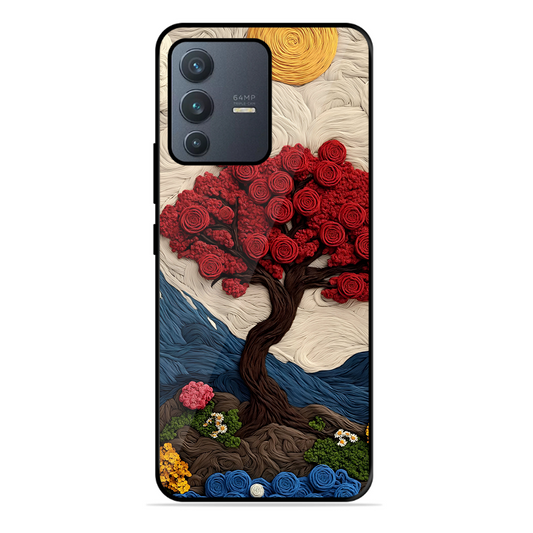Nature Tree Printed Protective Phone Cover for Vivo V23 5G