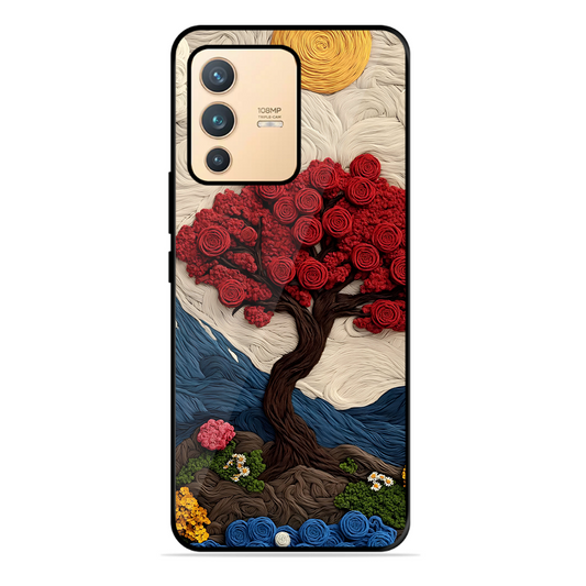 Nature Tree Printed Protective Phone Cover for Vivo V23 Pro 5G