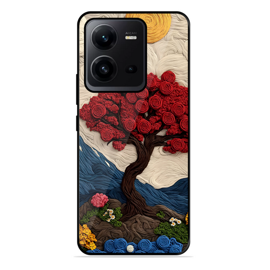 Nature Tree Printed Protective Phone Cover for Vivo V25 5G