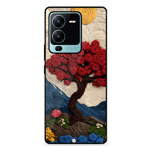 Nature Tree Printed Protective Phone Cover for Vivo V25 Pro 5G
