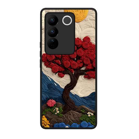 Nature Tree Printed Protective Phone Cover for Vivo V27 5G