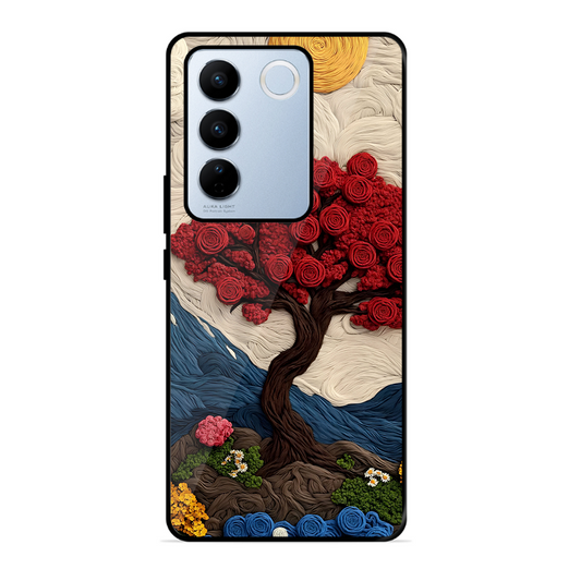 Nature Tree Printed Protective Phone Cover for Vivo V27 Pro 5G