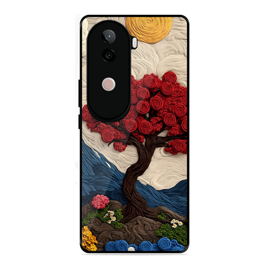 Nature Tree Printed Protective Phone Cover for Vivo V40E 5G