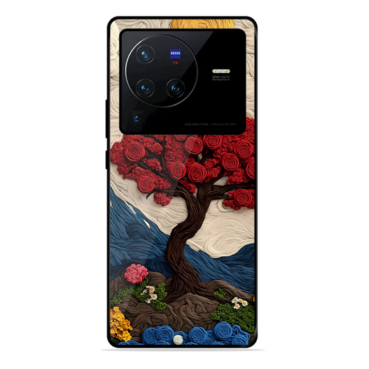 Nature Tree Printed Protective Phone Cover for Vivo X80 Pro