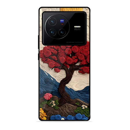Nature Tree Printed Protective Phone Cover for Vivo X80