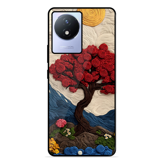 Nature Tree Printed Protective Phone Cover for Vivo Y02
