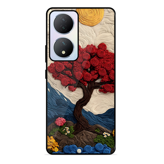 Nature Tree Printed Protective Phone Cover for Vivo Y100 5G