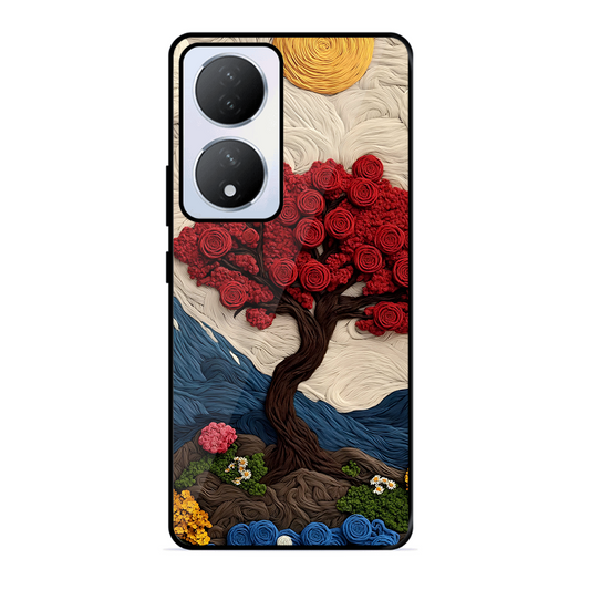 Nature Tree Printed Protective Phone Cover for Vivo Y100A 5G