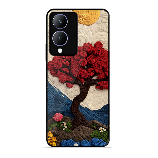 Nature Tree Printed Protective Phone Cover for Vivo Y28 5G