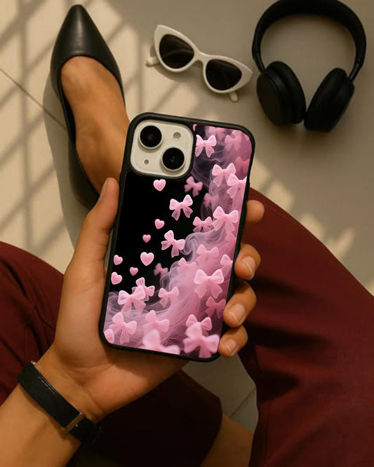 Pink bow & heart Printed Protective case