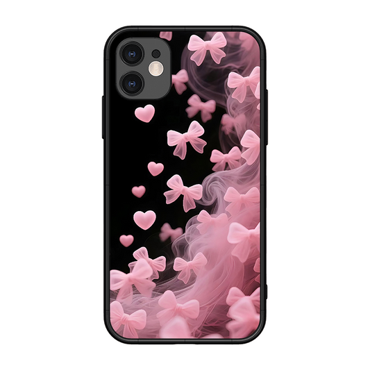 Pink Bow Hearts Printed Protective Phone Cover for iPhone 11