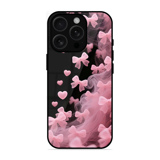 Pink Bow Hearts Printed Protective Phone Cover for iPhone 16 Pro Max