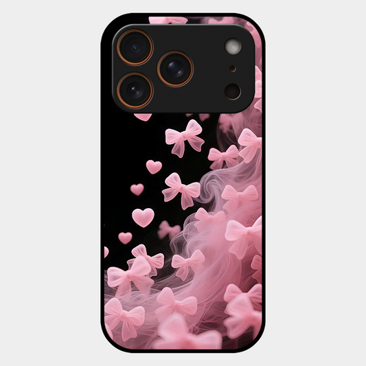 Pink Bow Hearts Printed Protective Phone Cover for iPhone 17 Pro