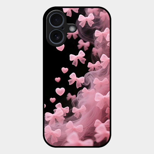 Pink Bow Hearts Printed Protective Phone Cover for iPhone 17