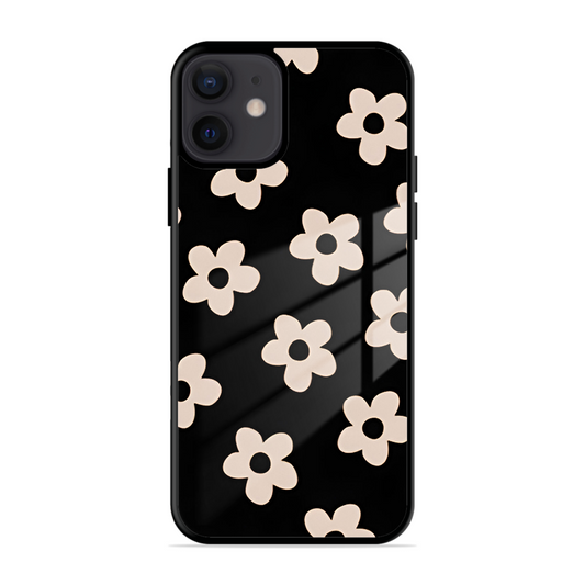 White Flower Printed Protective Phone Cover for iPhone 12 Mini