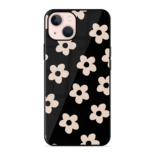 White Flower Printed Protective Phone Cover for iPhone 13 Mini