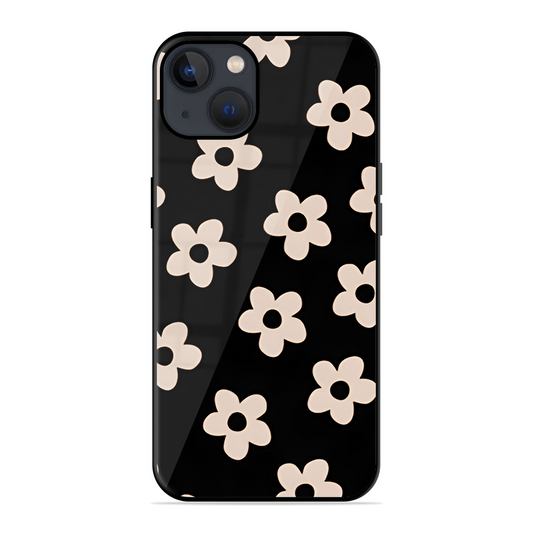 White Flower Printed Protective Phone Cover for iPhone 13