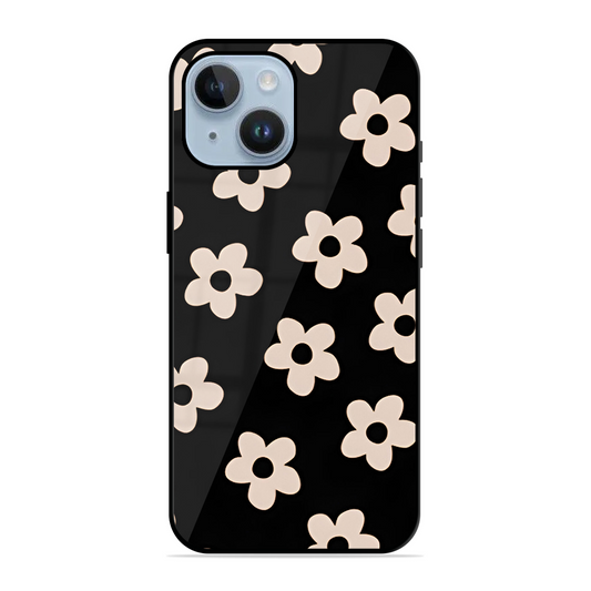 White Flower Printed Protective Phone Cover for iPhone 14 Plus