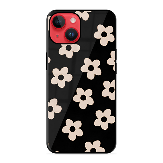 White Flower Printed Protective Phone Cover for iPhone 14
