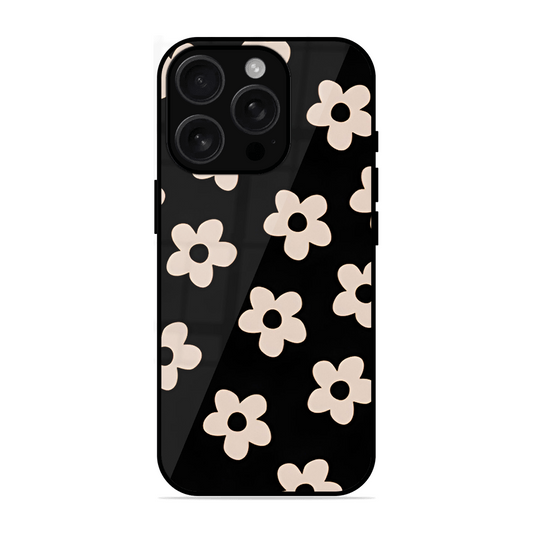 White Flower Printed Protective Phone Cover for iPhone 16 Pro Max