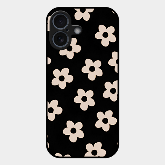 White Flower Printed Protective Phone Cover for iPhone 17