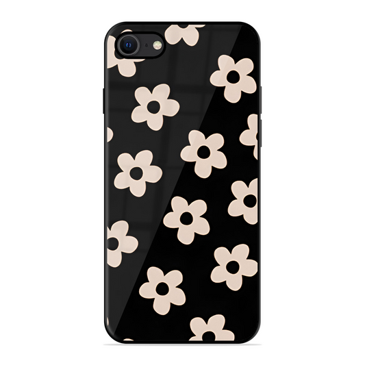 White Flower Printed Protective Phone Cover for iPhone SE 2020