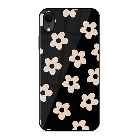 White Flower Printed Protective Phone Cover for iPhone XR