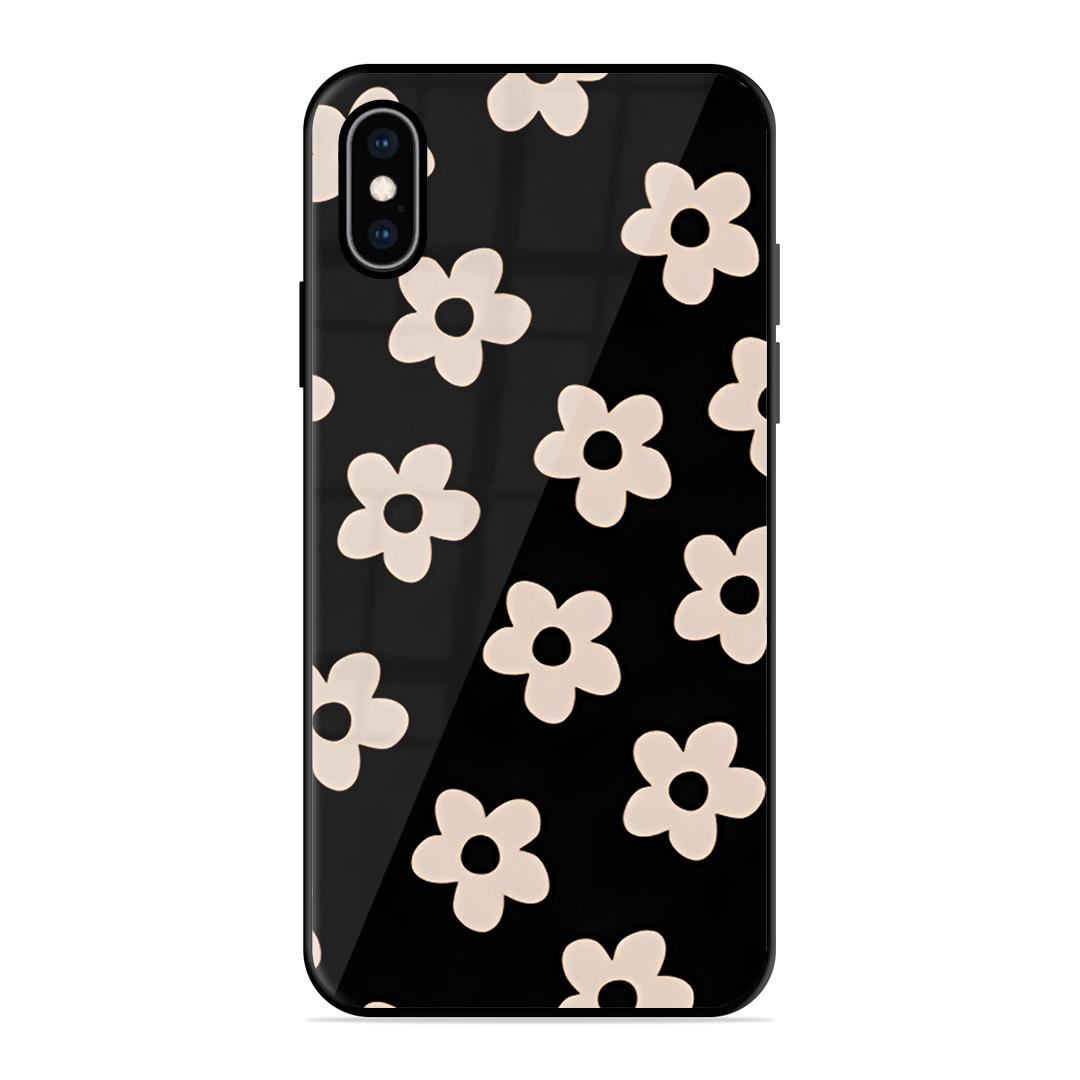 White Flower Printed Protective Phone Cover for iPhone XS Max