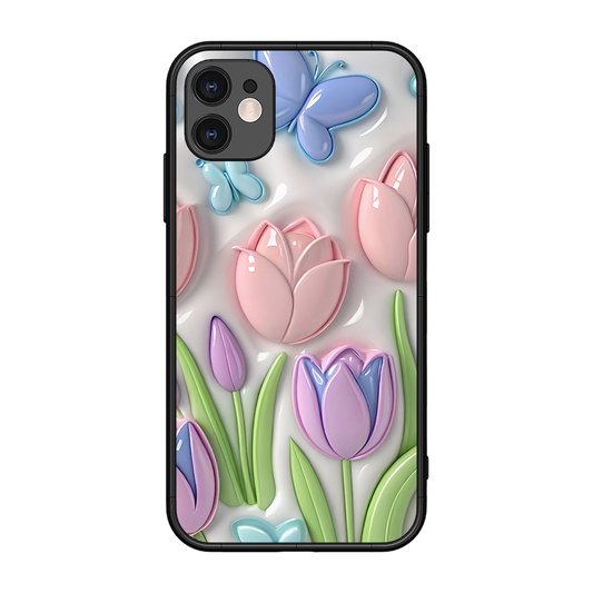 Lotus Flower Printed Protective Phone Cover for iPhone 11