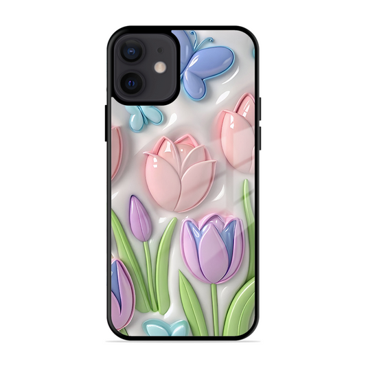 Lotus Flower Printed Protective Phone Cover for iPhone 12 Mini