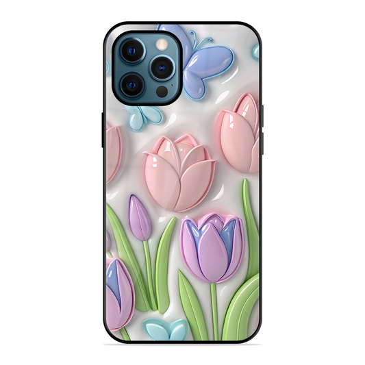 Lotus Flower Printed Protective Phone Cover for iPhone 12 Pro
