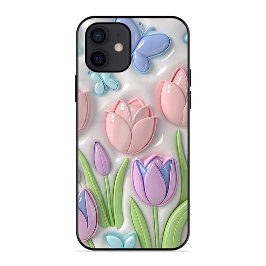 Lotus Flower Printed Protective Phone Cover for iPhone 12