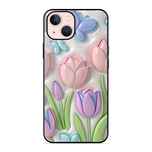 Lotus Flower Printed Protective Phone Cover for iPhone 13 Mini