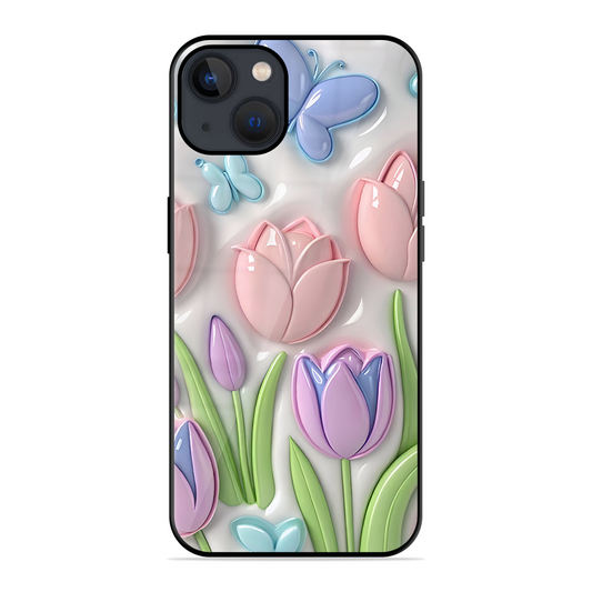 Lotus Flower Printed Protective Phone Cover for iPhone 13