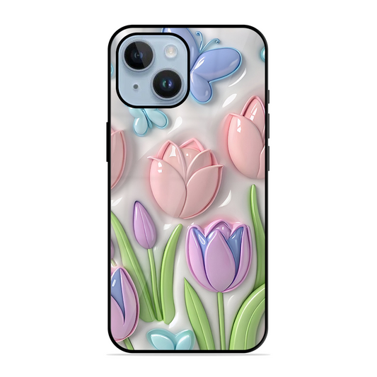 Lotus Flower Printed Protective Phone Cover for iPhone 14 Plus
