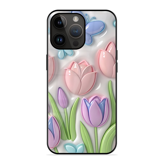 Lotus Flower Printed Protective Phone Cover for iPhone 14 Pro