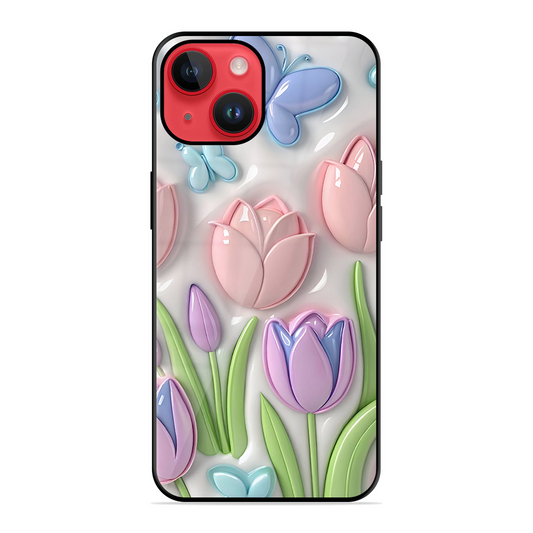 Lotus Flower Printed Protective Phone Cover for iPhone 14