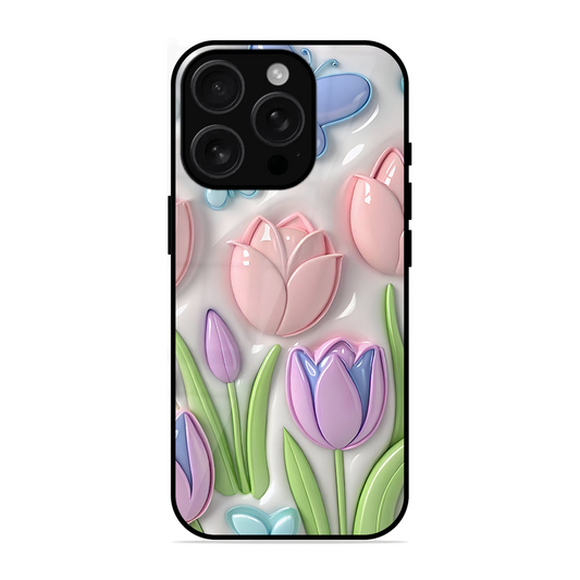 Lotus Flower Printed Protective Phone Cover for iPhone 16 Pro