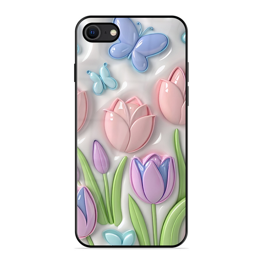Lotus Flower Printed Protective Phone Cover for iPhone SE 2020