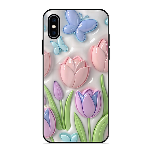 Lotus Flower Printed Protective Phone Cover for iPhone XS