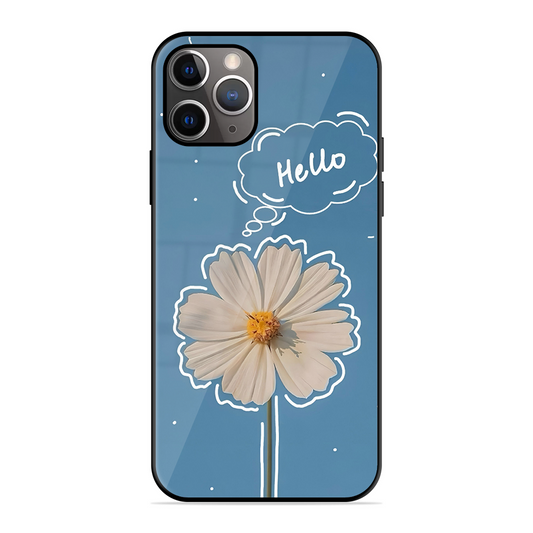 Hello Flower Printed Protective Phone Cover for iPhone 11 Pro