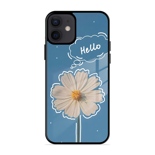 Hello Flower Printed Protective Phone Cover for iPhone 12 Mini