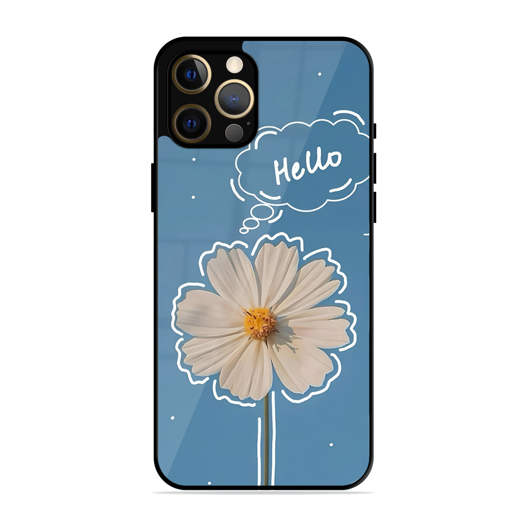 Hello Flower Printed Protective Phone Cover for iPhone 12 Pro Max