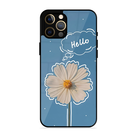 Hello Flower Printed Protective Phone Cover for iPhone 12 Pro Max