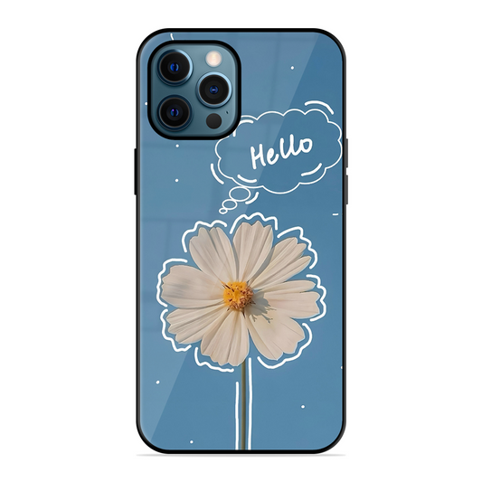 Hello Flower Printed Protective Phone Cover for iPhone 12 Pro